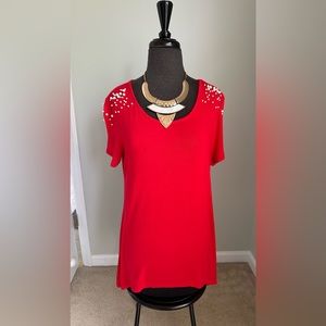 Pearl Shoulder Embellished Top